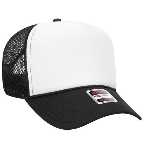OTTO CAP 32-467 - 5 Panel Mid Profile Mesh Back Trucker Hat