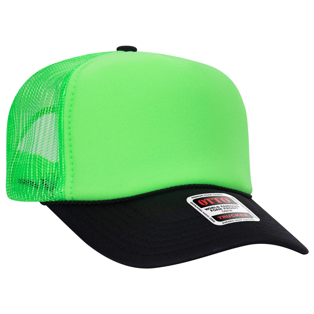 OTTO CAP 39-165 Foam Trucker Hat 5 Panel High Crown Trucker Cap - OSFM - OTTO 39