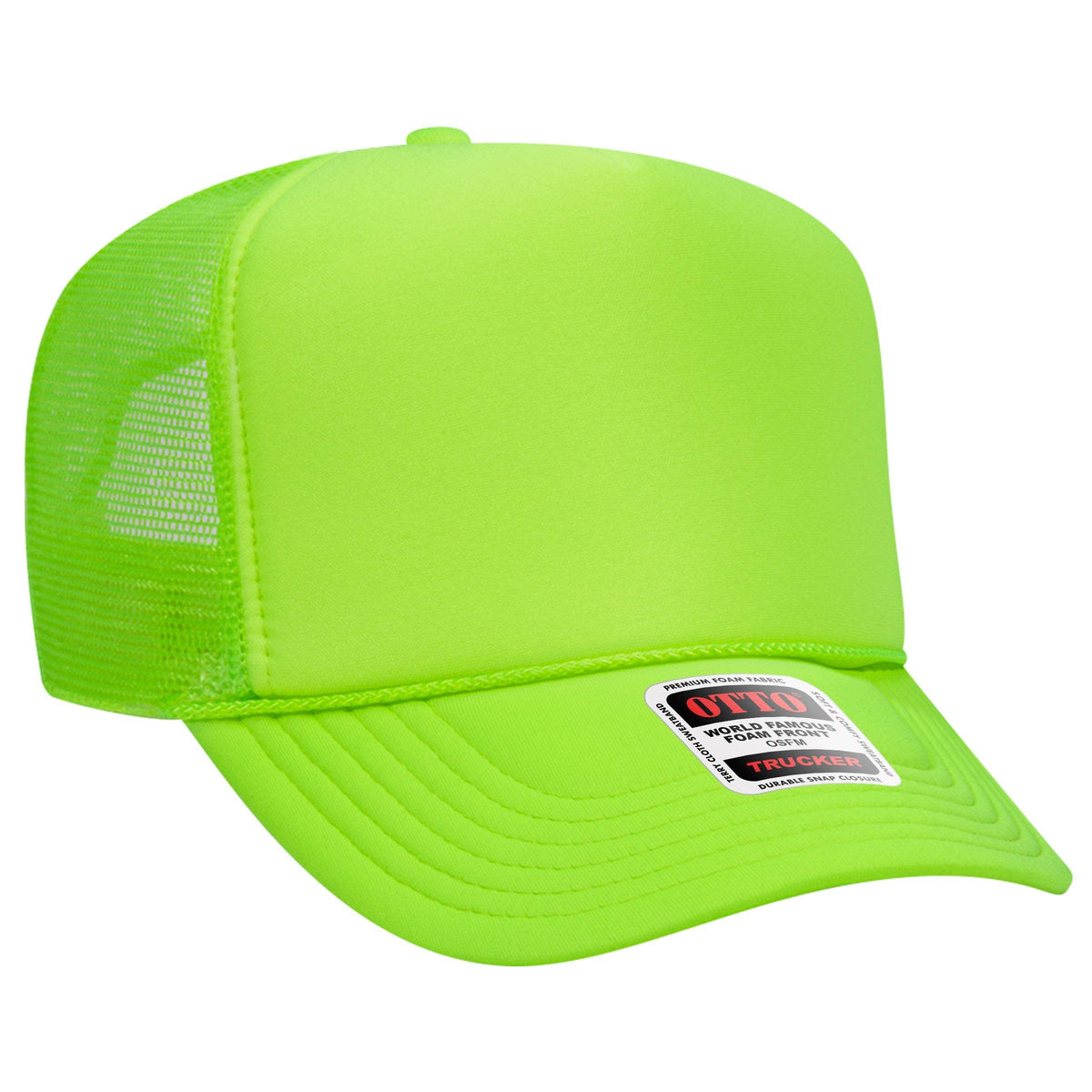 OTTO CAP 39-165 Foam Trucker Hat 5 Panel High Crown Trucker Cap - OSFM - OTTO 39