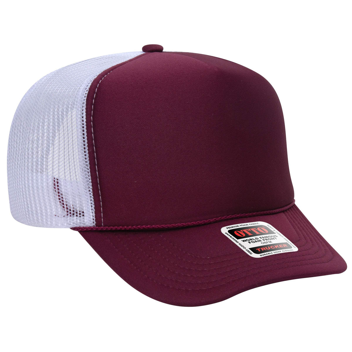OTTO CAP 39-165 Foam Trucker Hat 5 Panel High Crown Trucker Cap - OSFM - OTTO 39