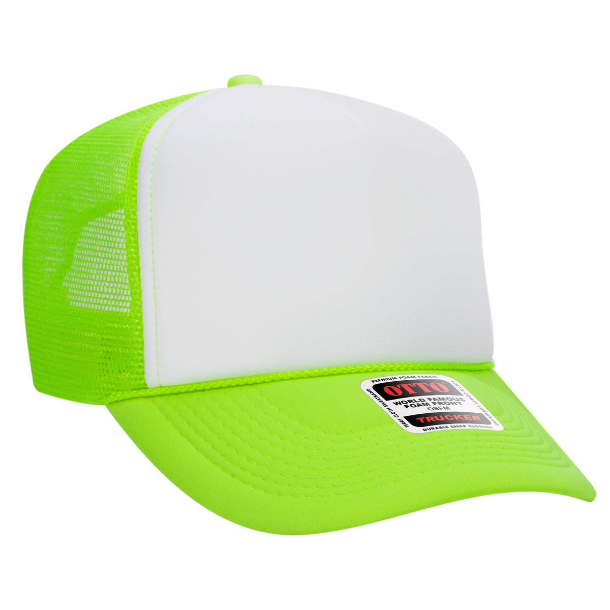 OTTO CAP 39-165 Foam Trucker Hat 5 Panel High Crown Trucker Cap - OSFM - OTTO 39