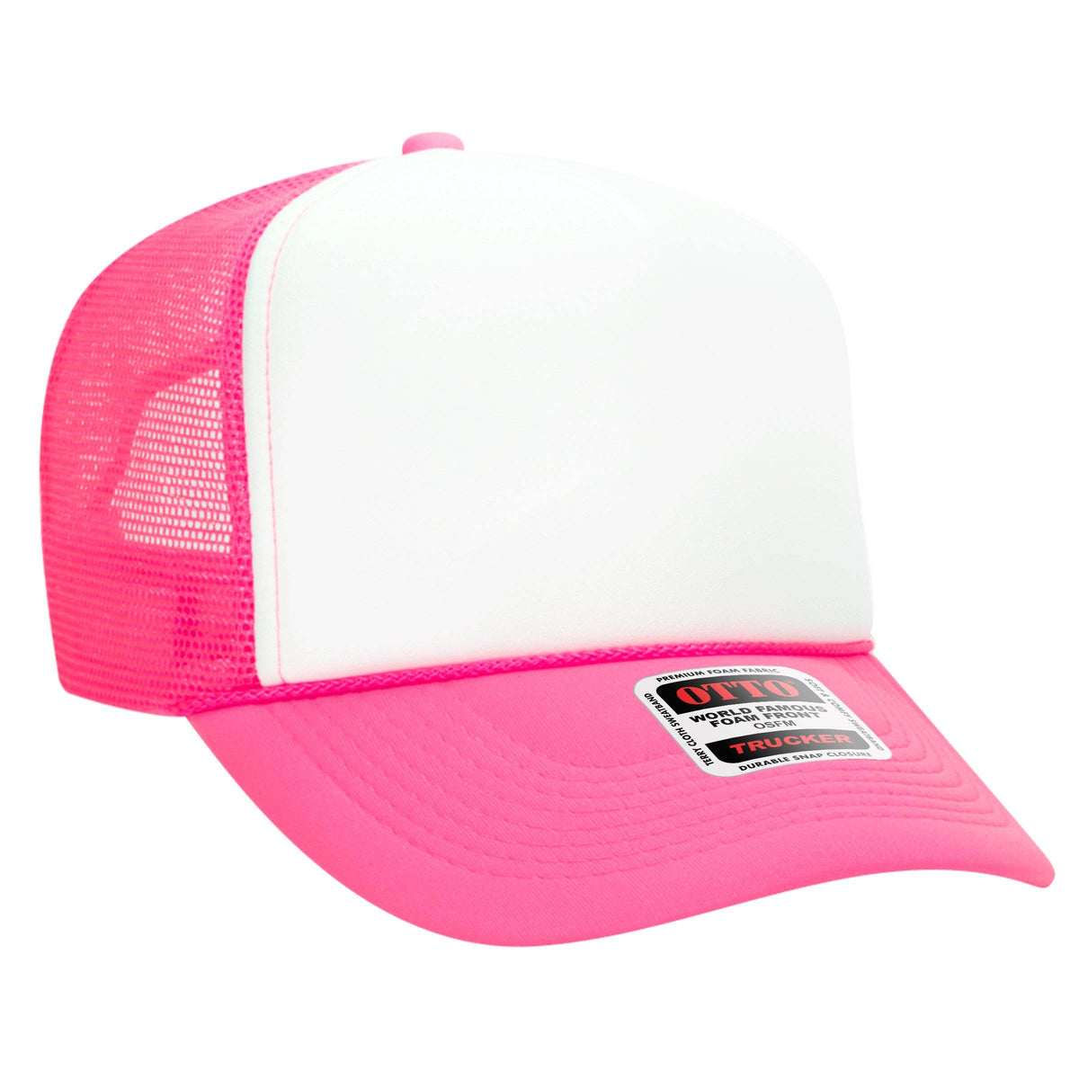 OTTO CAP 39-165 Foam Trucker Hat 5 Panel High Crown Trucker Cap - OSFM - OTTO 39