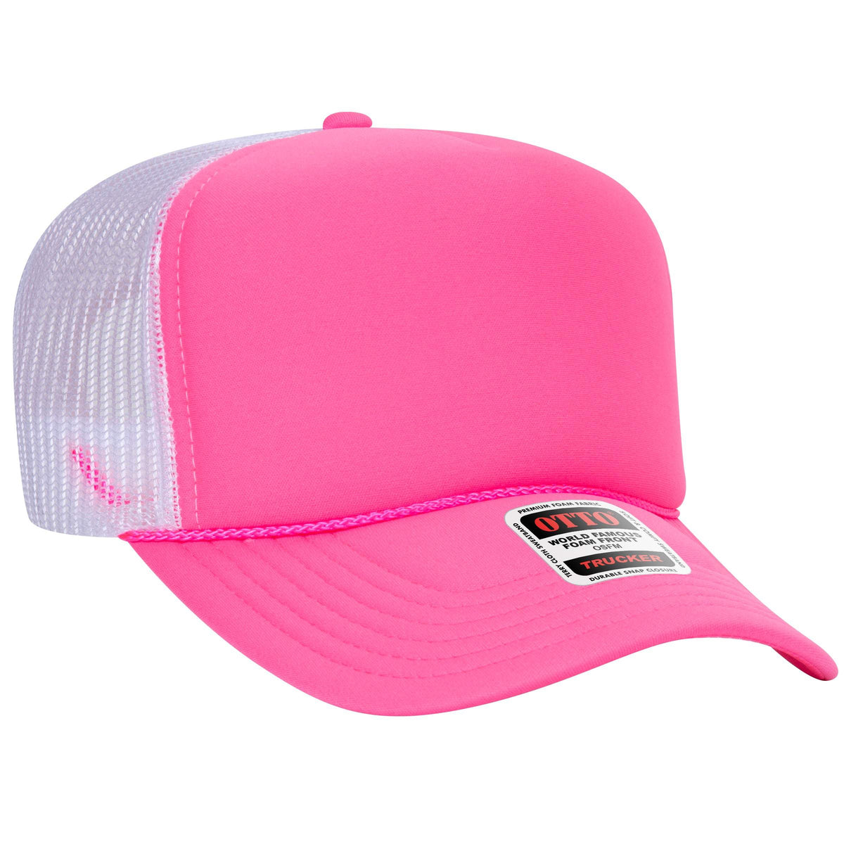 OTTO CAP 39-165 Foam Trucker Hat 5 Panel High Crown Trucker Cap - OSFM - OTTO 39