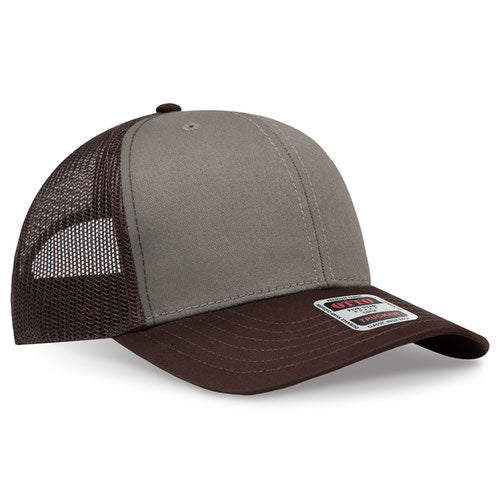 OTTO CAP 112-1 - 6 Panel Mid Profile Mesh Back Trucker Hat