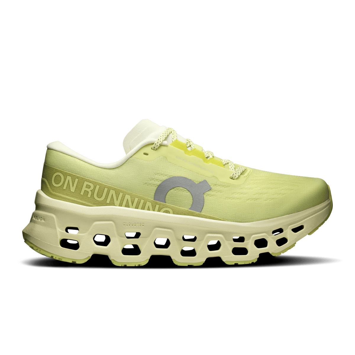 On Cloudmonster 3 Wide Women's shoe in Limelight / Seedling
