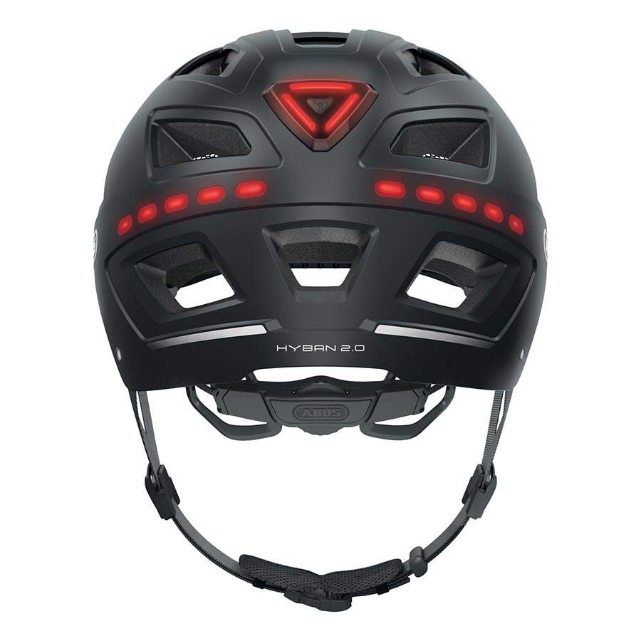 ABUS Hyban 2.0 LED Helmet – Urban Cycling Safety with Integrated LED Lights & Hard Shell Protection