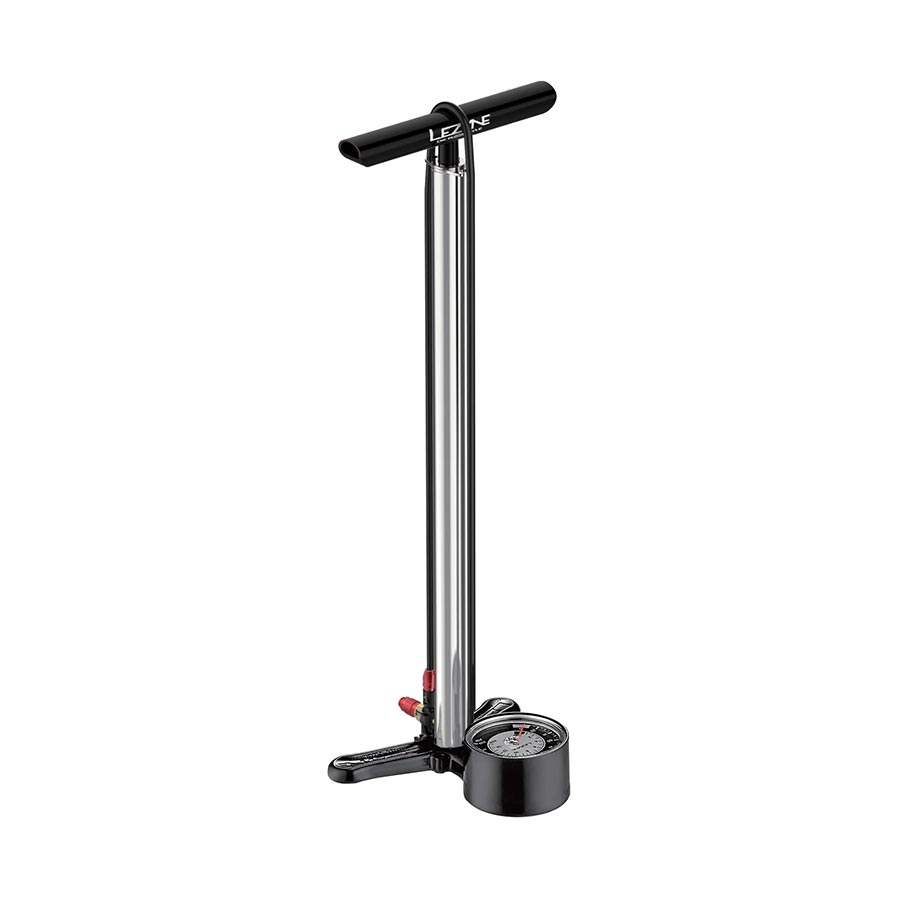 Lezyne, CNC Floor Drive 3.5", Floor Pump, ABS-1 Pro Chuck, 220psi, Silver