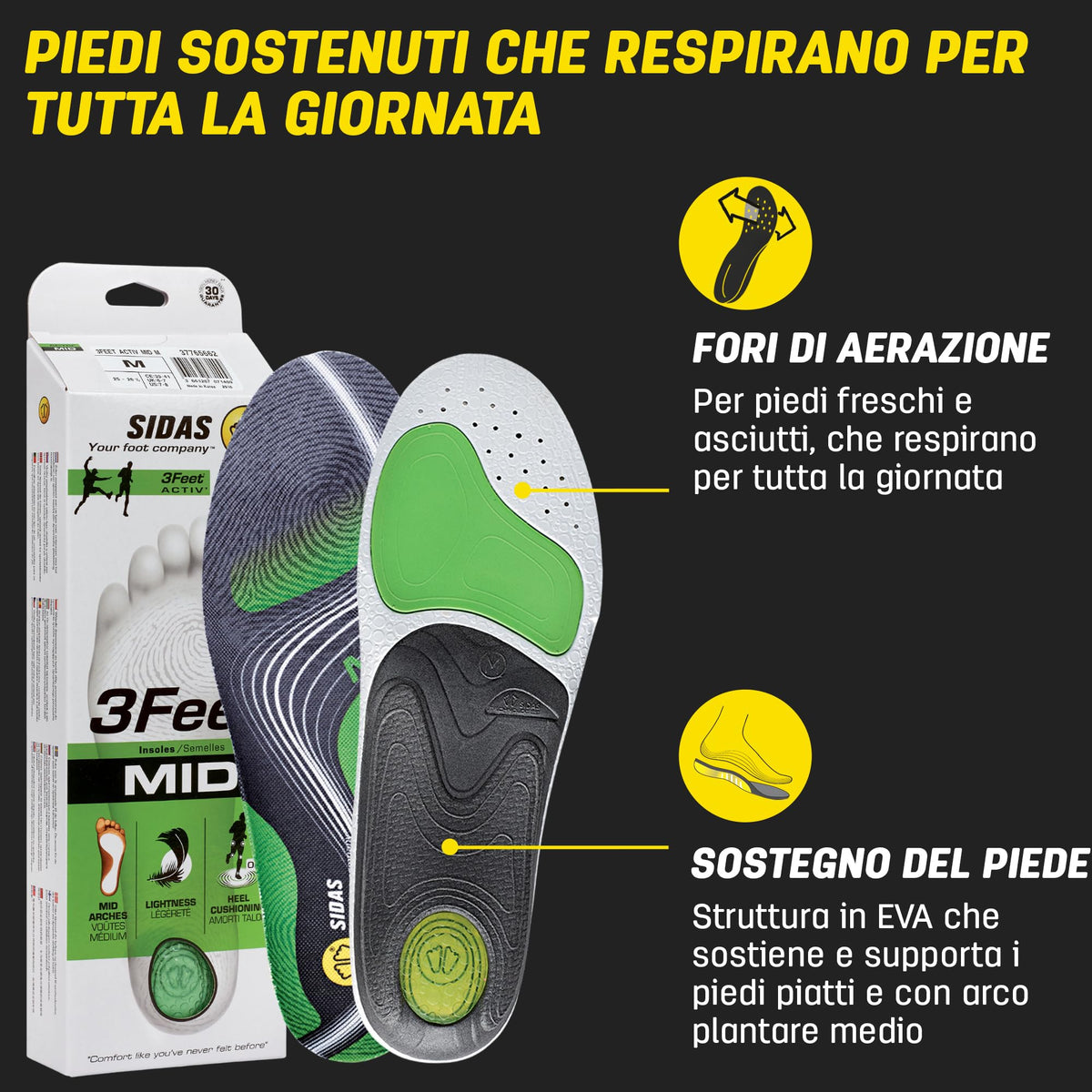 Sidas Footbed 3Feet Activ' Insoles