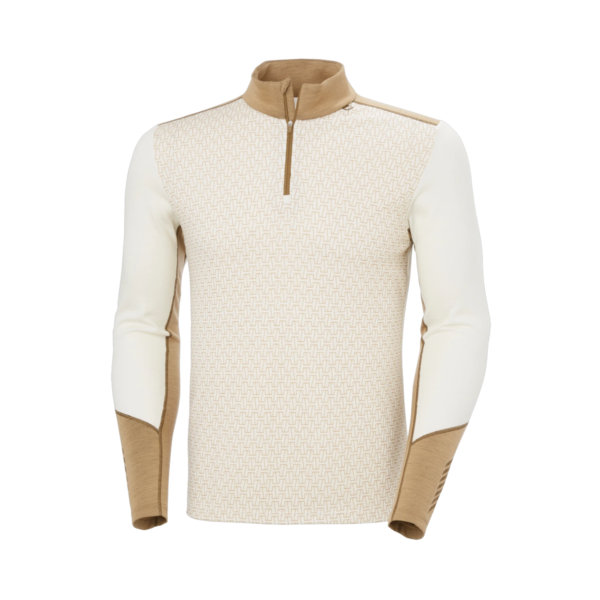 Helly Hansen Lifa Merino Midweight 1/2 Zip Base Layer - Men's - Snow Monogram Aop