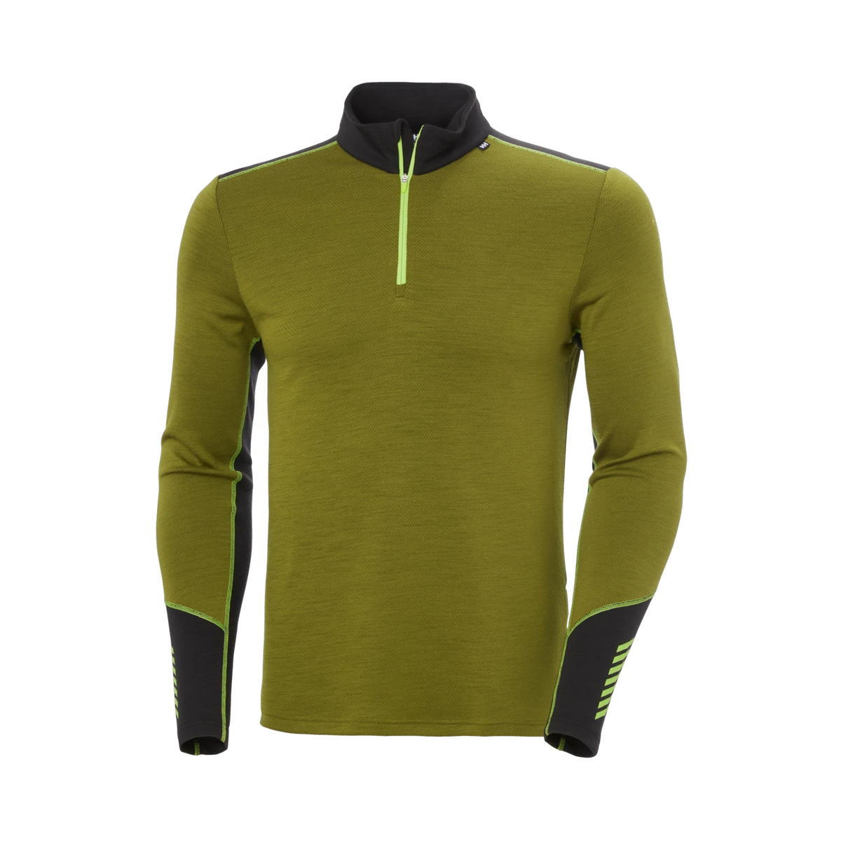 Helly Hansen Lifa Merino Midweight 1/2 Zip Base Layer - Men's - Olive Green