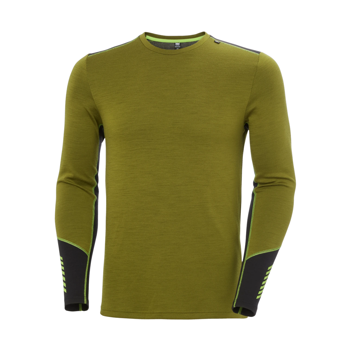 Helly Hansen Lifa Merino Midweight Crew - Men's - Olive Green