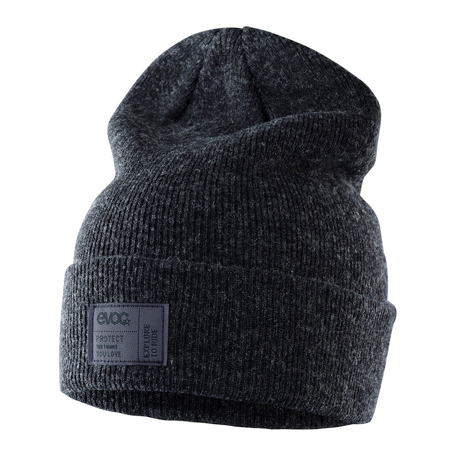 EVOC Logo Beanie – Grey, Wool & Acrylic Blend