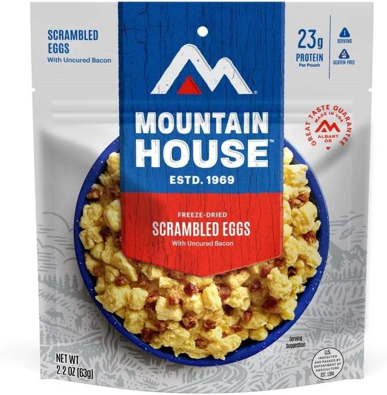 Mountain House Breakfast Skillet | Freeze-Dried Meal with Hash Browns, Sausage, Veggies & Scrambled Eggs | High-Protein Camping & Emergency Food