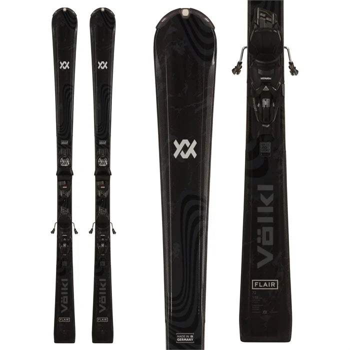 Volkl Flair 7.2 Skis + vMotion 10 GW Binding System - Women's 2025 | Perfect for Beginners and Intermediates Ready to Shred