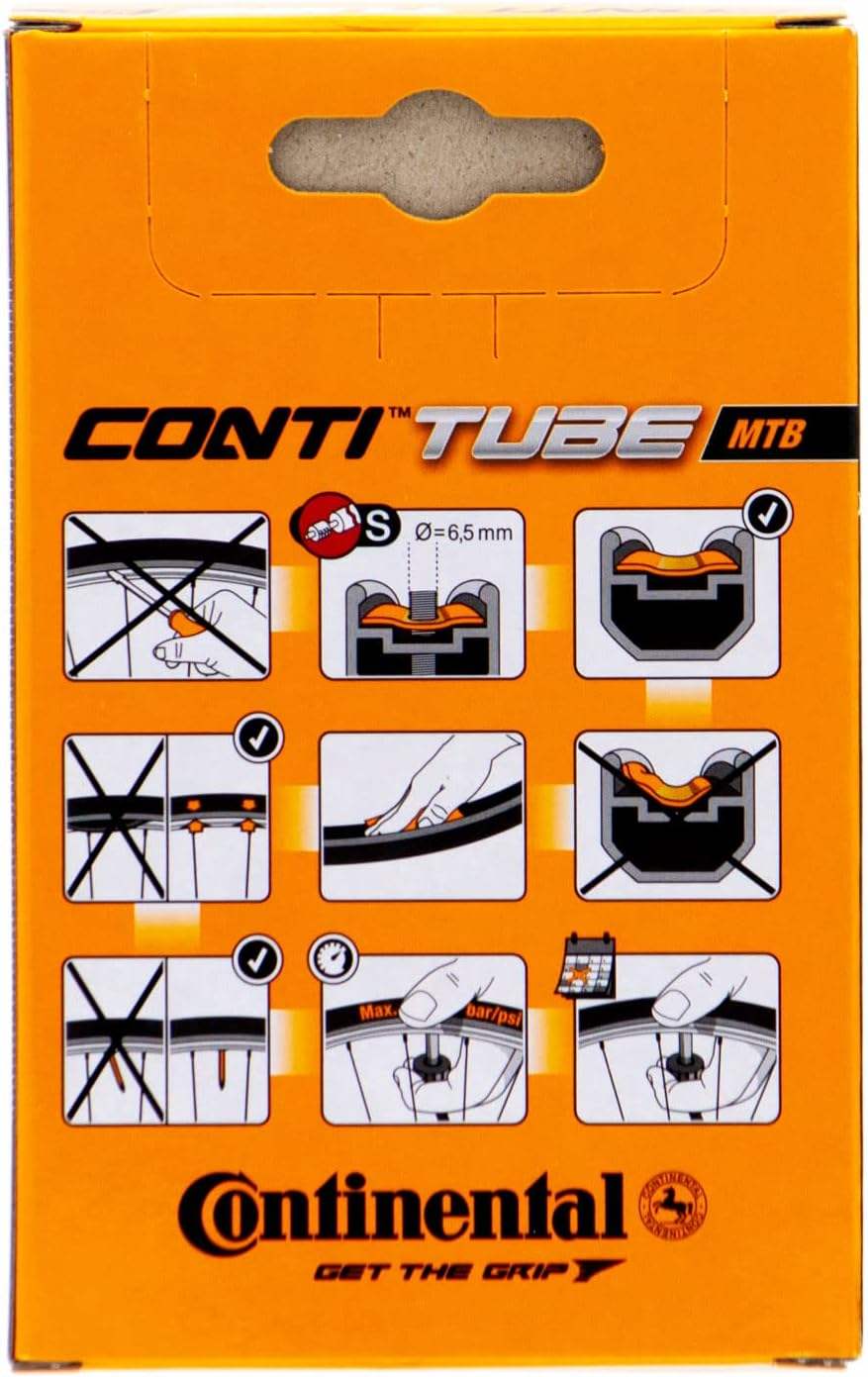 USED Continental Bicycle Tube, 27.5 x 1.75 - 2.5"/42 mm Presta Valve , Black