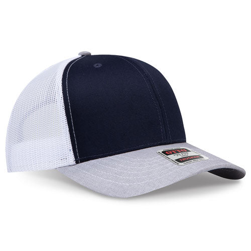 OTTO CAP 112-1 - 6 Panel Mid Profile Mesh Back Trucker Hat