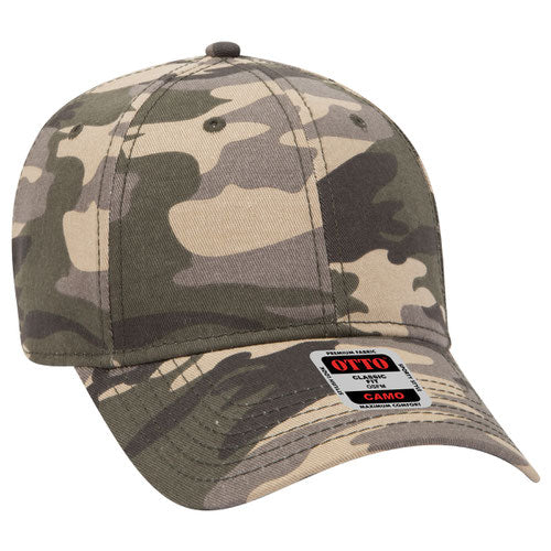 OTTO CAP® 78-353 - Camouflage 6 Panel Low Profile Baseball Cap