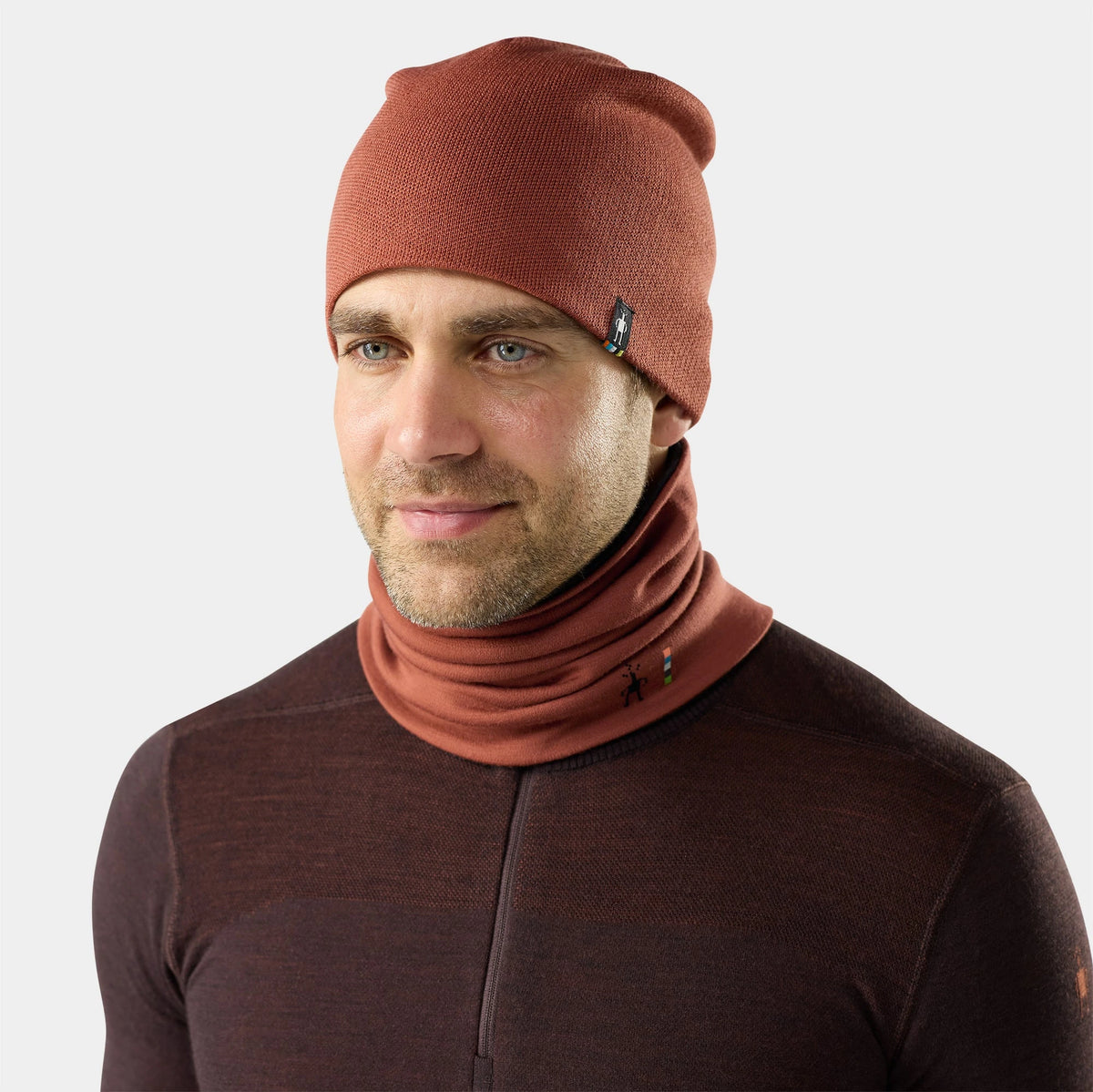 Smartwool Thermal Merino Reversible Neck Gaiter in Burnt Sienna