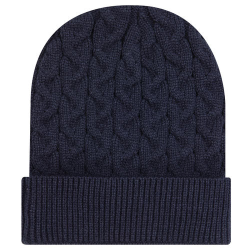 OTTO CAP® 82-1 - Cable Knit Beanie 12" w/ Rib Knit Cuff
