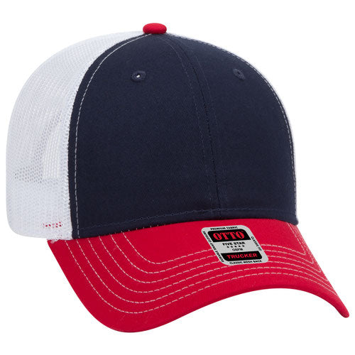 OTTO CAP 83-1239 - 6 Panel Low Profile Mesh Back Trucker Hat