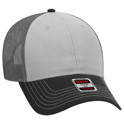 OTTO CAP 83-1239 - 6 Panel Low Profile Mesh Back Trucker Hat
