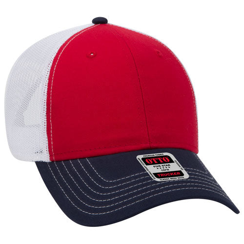 OTTO CAP 83-1239 - 6 Panel Low Profile Mesh Back Trucker Hat