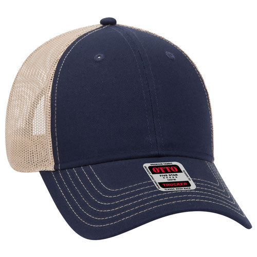 OTTO CAP 83-1239 - 6 Panel Low Profile Mesh Back Trucker Hat