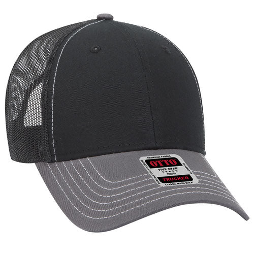 OTTO CAP 83-1239 - 6 Panel Low Profile Mesh Back Trucker Hat