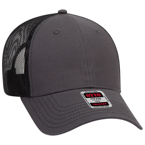 OTTO CAP 83-1239 - 6 Panel Low Profile Mesh Back Trucker Hat