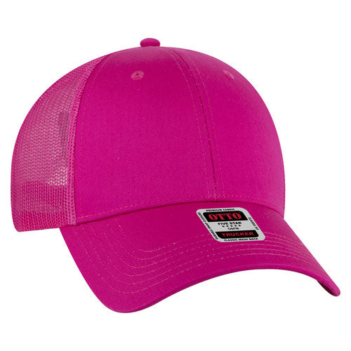 OTTO CAP® 83-473 - 6 Panel Low Profile Mesh Back Trucker Hat