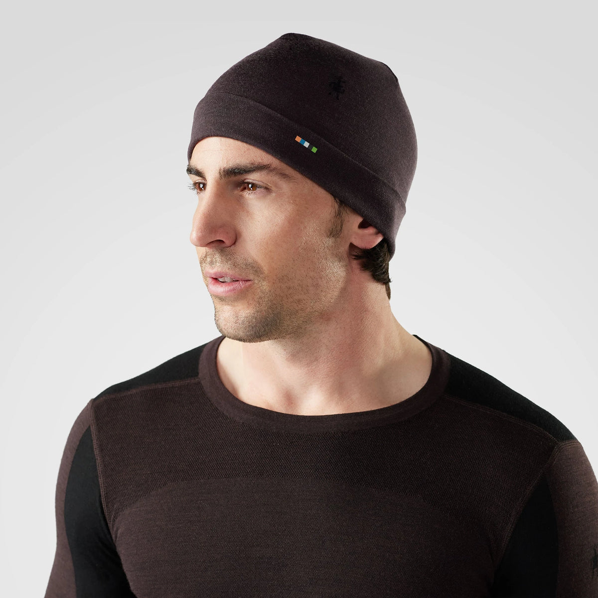 Smartwool Thermal Merino Reversible Cuffed Beanie in Mink Heather