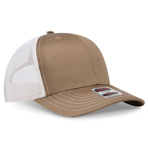 OTTO CAP 112-1 - 6 Panel Mid Profile Mesh Back Trucker Hat
