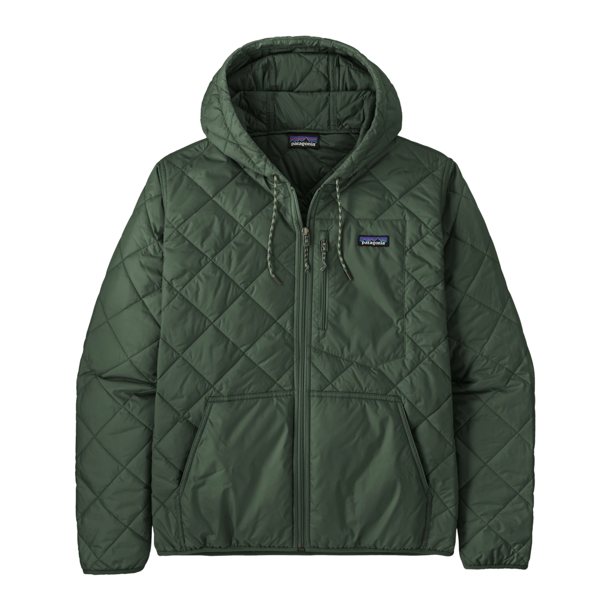 Patagonia Diamond Quilted Bomber Hoody - Men's - CANOPY GREEN