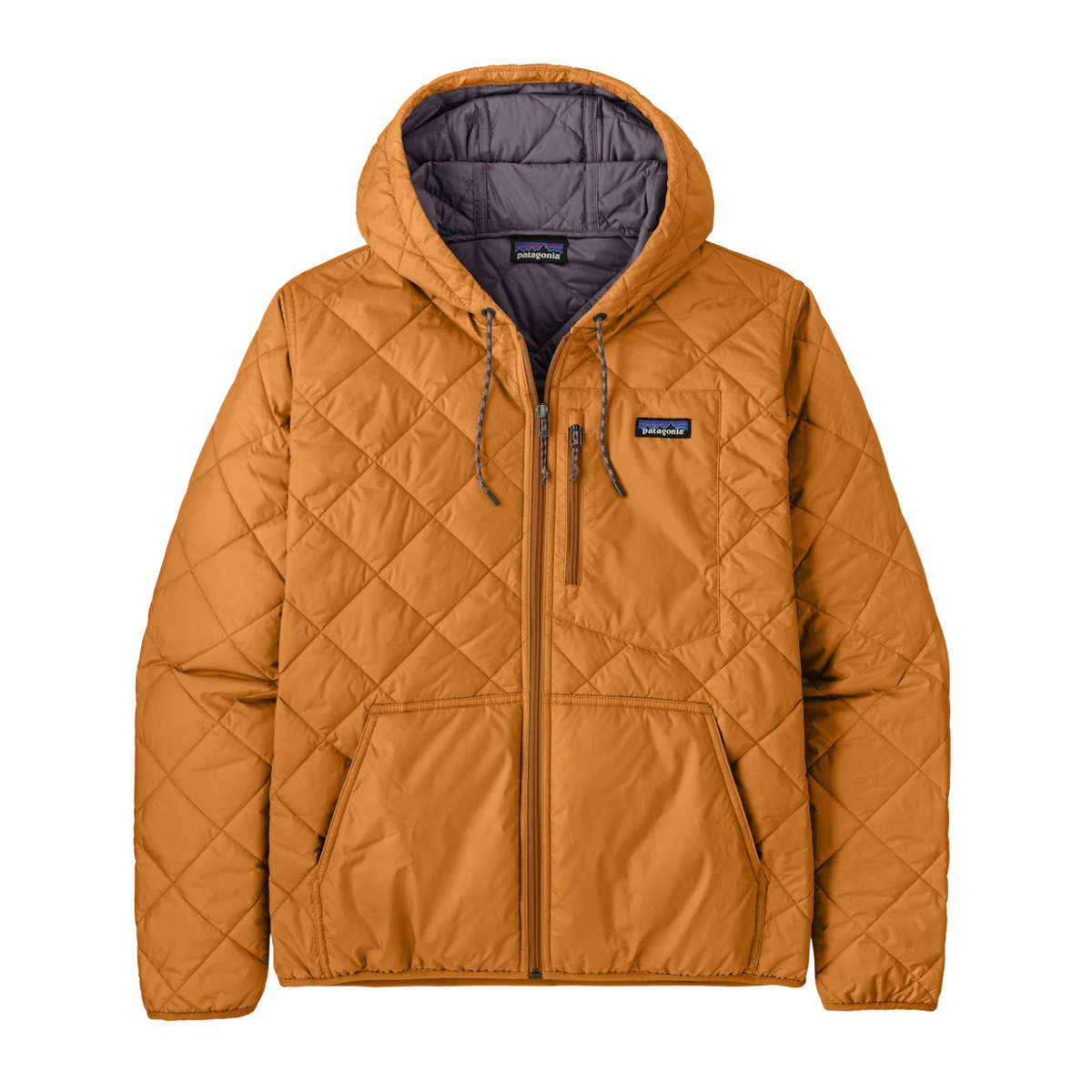 Patagonia Diamond Quilted Bomber Hoody - Men's - CINNAMON BROWN