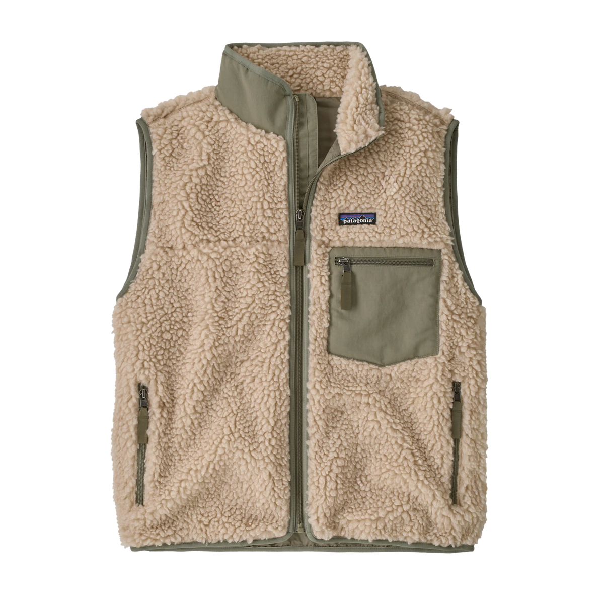 Patagonia Classic Retro-X Vest – Women’s Recycled Fleece Windproof Vest - DARK NATURAL W/RIVER ROCK GREEN