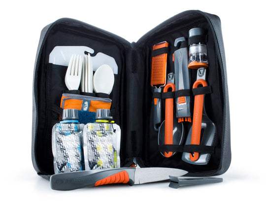 GSI Outdoors Destination Kitchen 24-Piece Set – Complete Cookware & Dining Set for Camping, Backpacking & Outdoor Dining