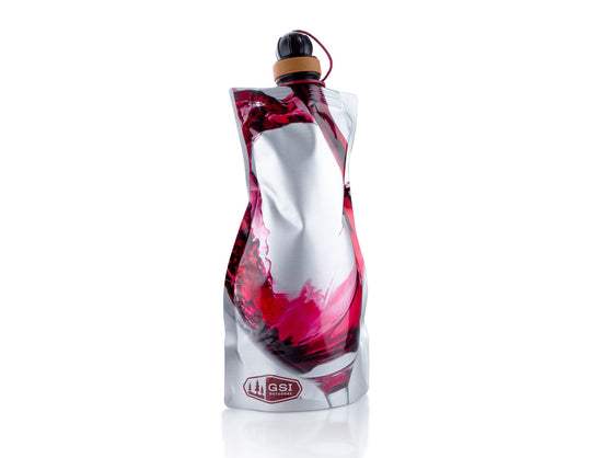 GSI Outdoors Soft Sided Wine Carafe – 750ml – Durable, Collapsible, and Travel-Friendly for Outdoor Wine Enthusiasts