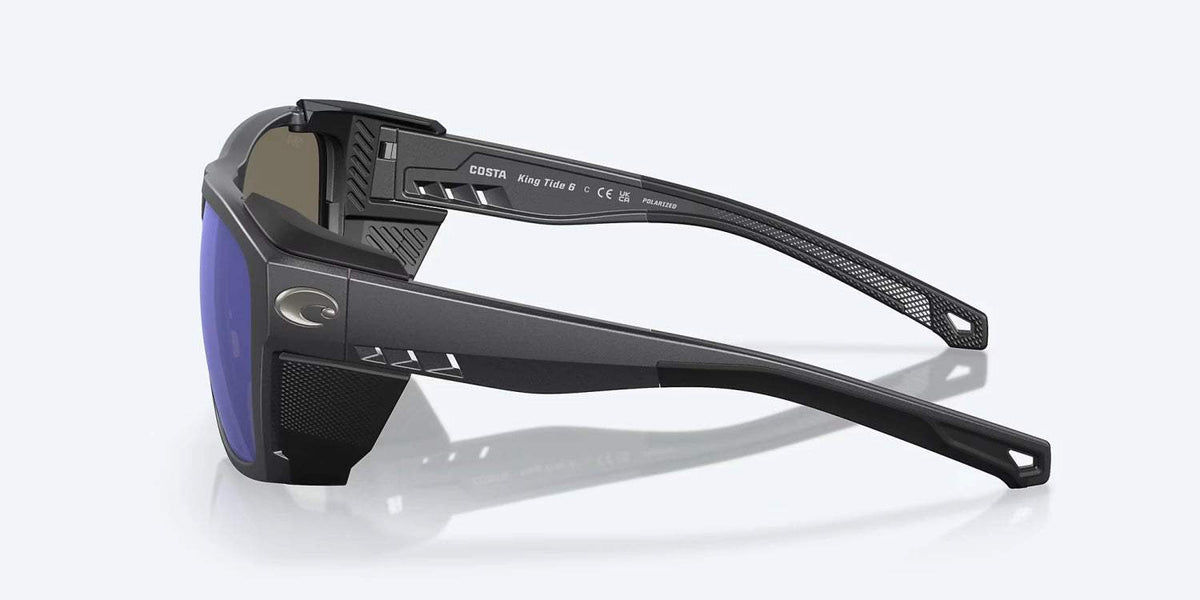 Costa King Tide 6 Black Pearl Sunglasses – Blue Mirror 580G Lenses for Enhanced Vision and UV Protection