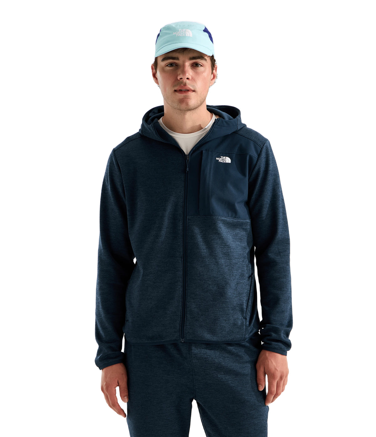 The North Face TNF Performance Fleece Full Zip Hoodie - Men's - Summit Navy Dark Heather