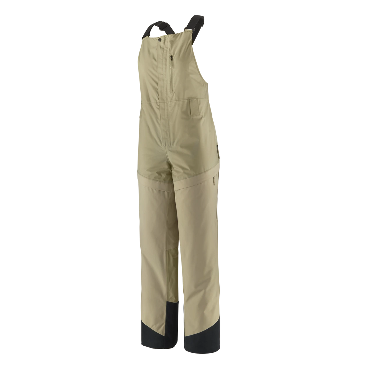 Patagonia Insulated Snowfarer Bibs - Women's - Waterproof Insulated Snow Bib Overalls - WEATHERED STONE