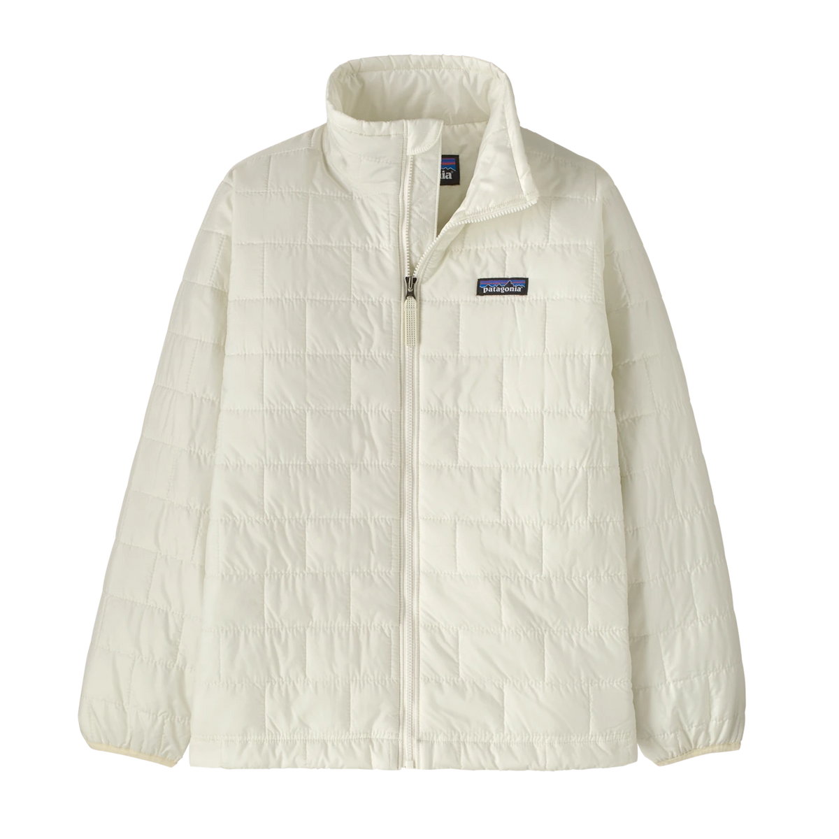 Patagonia Nano Puff® Brick Quilt Jacket - Kids' - Lightweight Packable Insulated Jacket - BIRCH WHITE