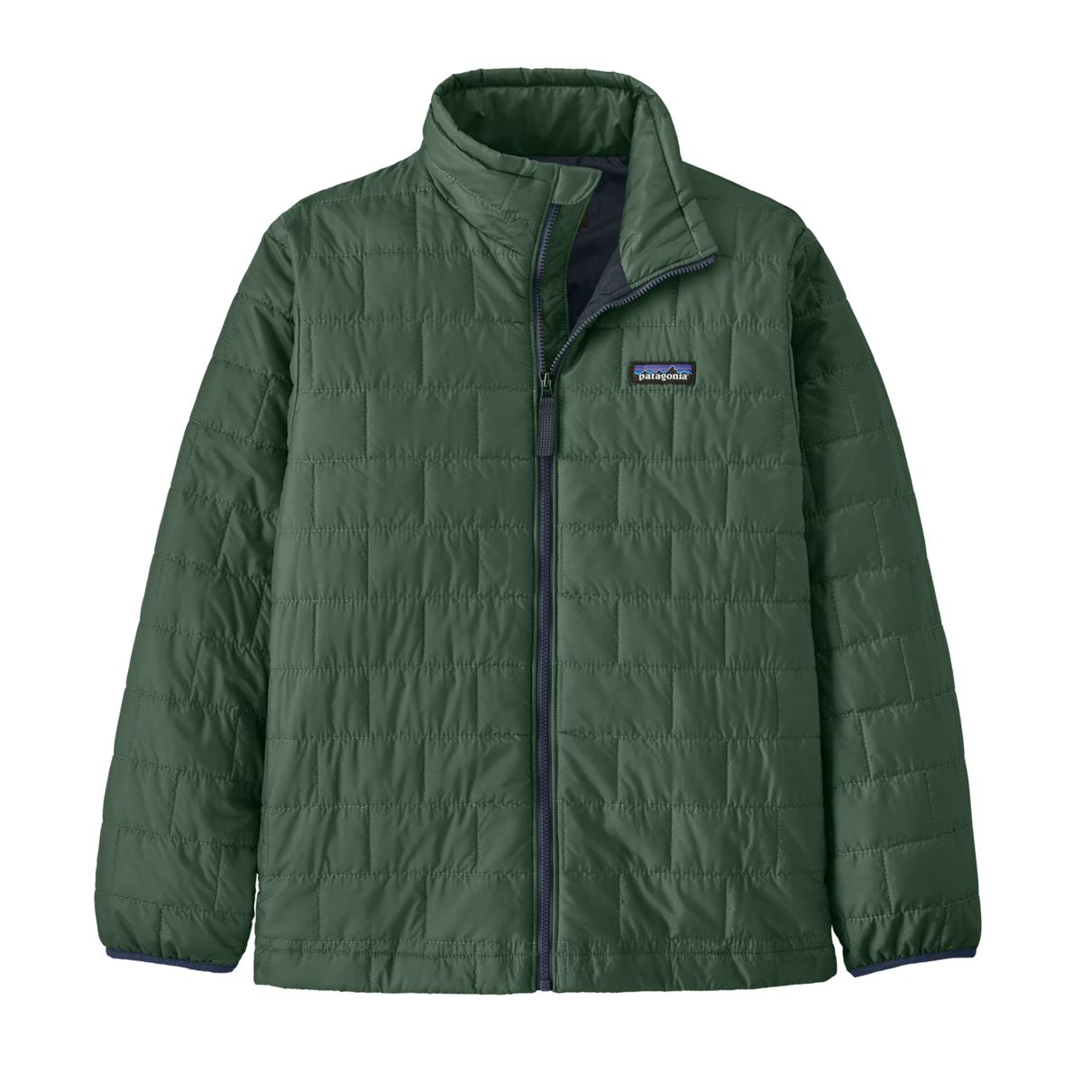 Patagonia Nano Puff® Brick Quilt Jacket - Kids' - Lightweight Packable Insulated Jacket - CANOPY GREEN