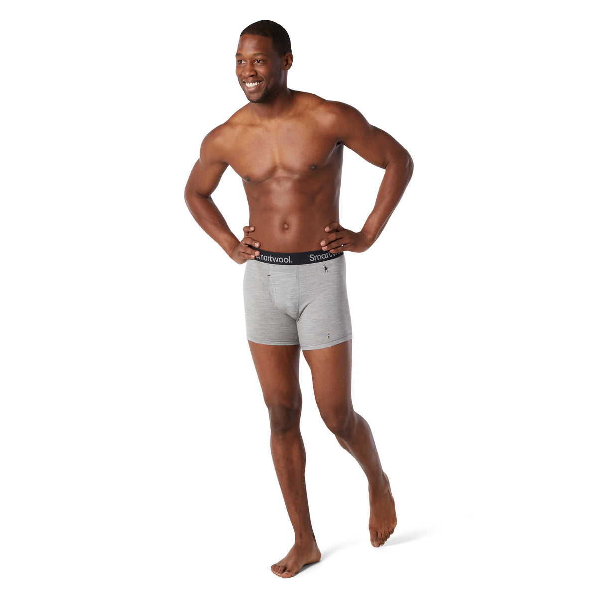Smartwool Men's Merino Boxer Brief in Light Gray Heather