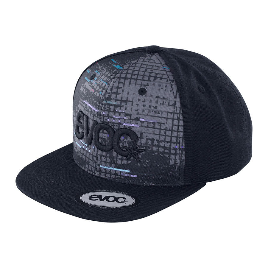 EVOC Snapback Cap – Multicolor Nylon, Adjustable Fit, Embroidered Logo