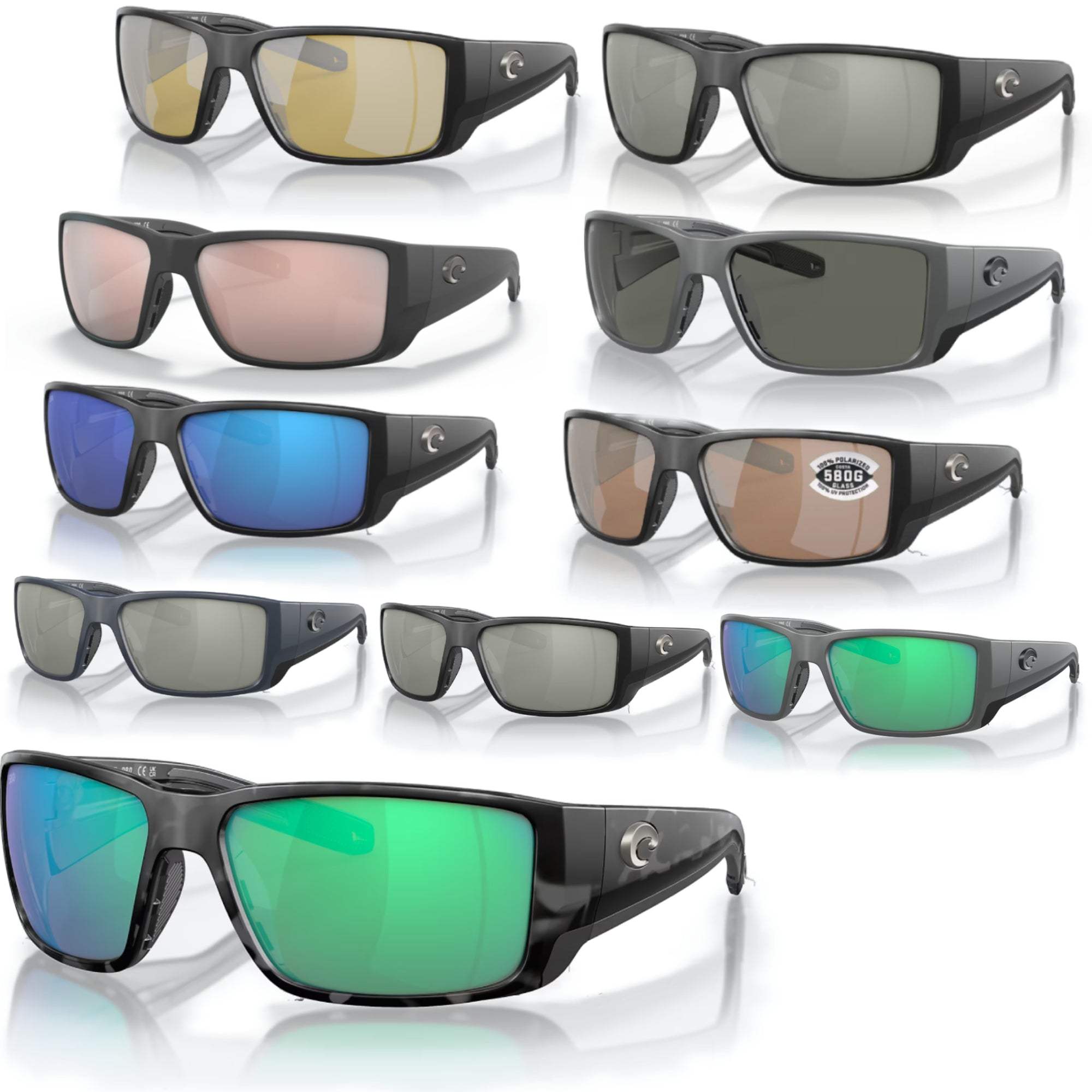APEX Polarized Replacement Lenses For Costa Spearo Sunglasses - Emerald Green, 1.5mm Thick, USA Made