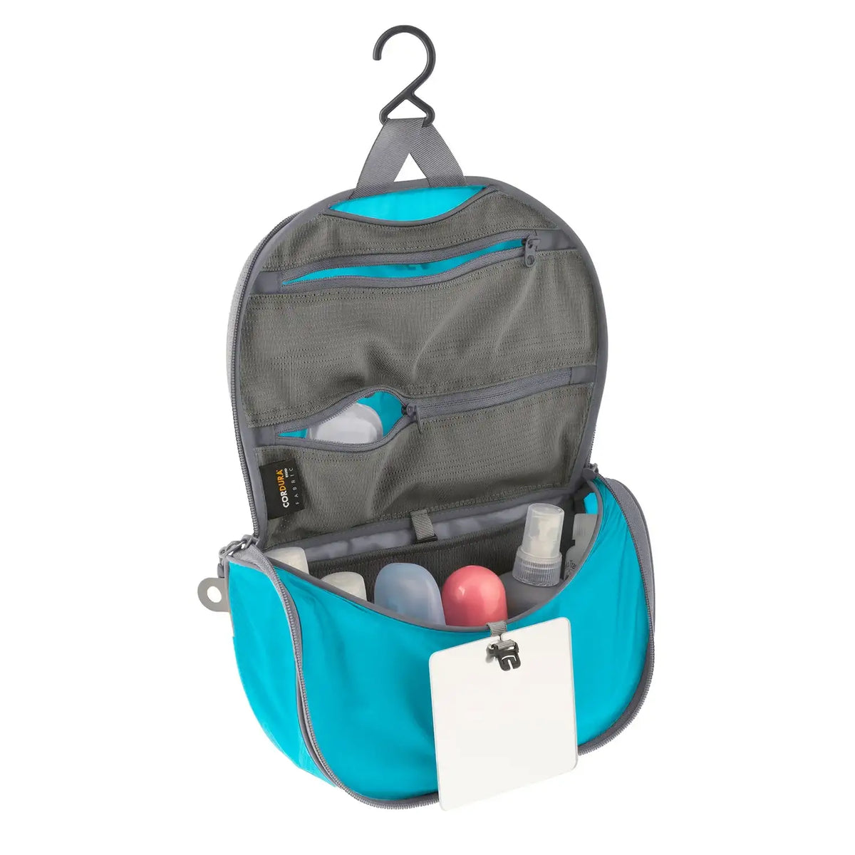 Sea to Summit Hanging Toiletry Bag – Lightweight & Water-Resistant Organizer with Mesh Pockets, Hanging Hook & Shatterproof Mirror