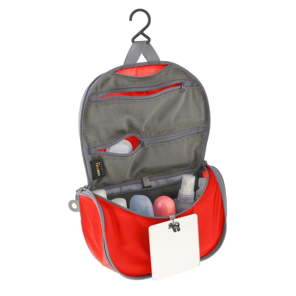 Sea to Summit Hanging Toiletry Bag – Lightweight & Water-Resistant Organizer with Mesh Pockets, Hanging Hook & Shatterproof Mirror