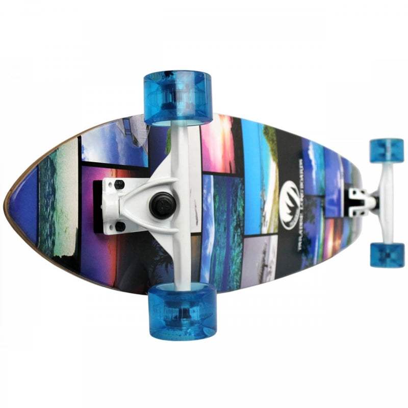 Keystone Skate Paradise Kicktail Island Life – Vibrant, High-Performance Kicktail Longboard for Carving & Cruising
