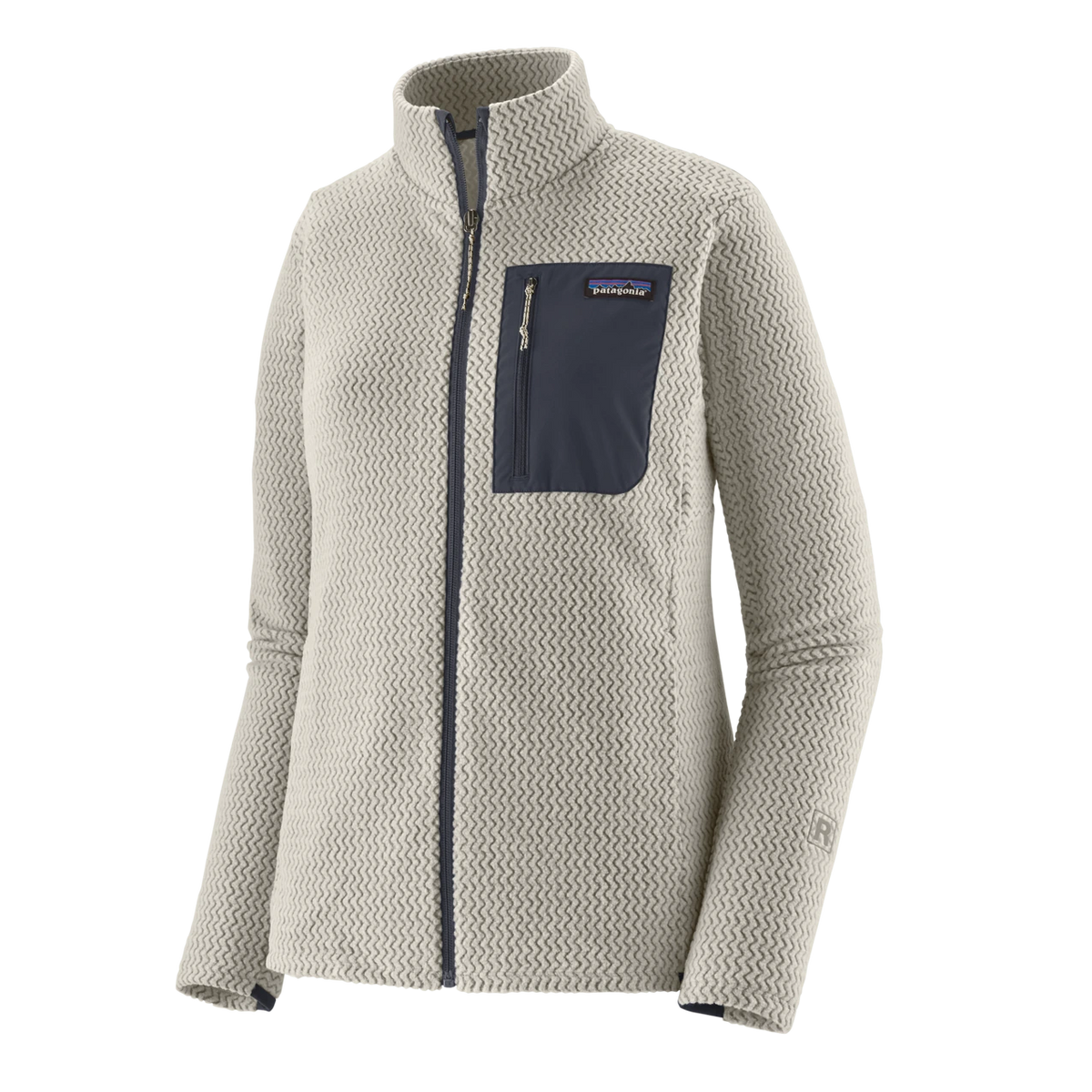Patagonia Women’s R1® Air Jacket – Lightweight Breathable Full-Zip Fleece - BIRCH WHITE