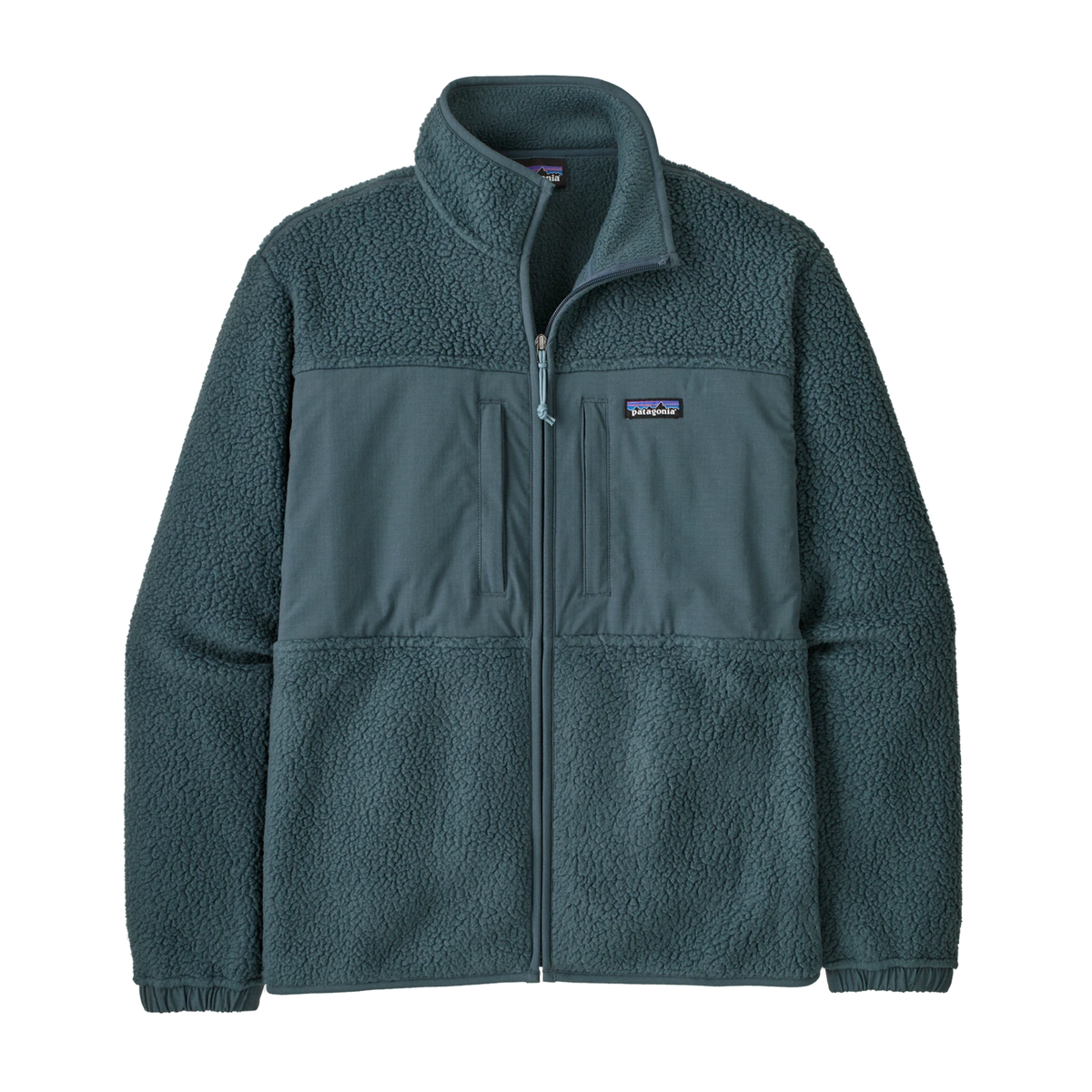 Patagonia Retro Pile Patch Jacket - Men's - Recycled High-Pile Fleece Jacket - SUMMIT BLUE